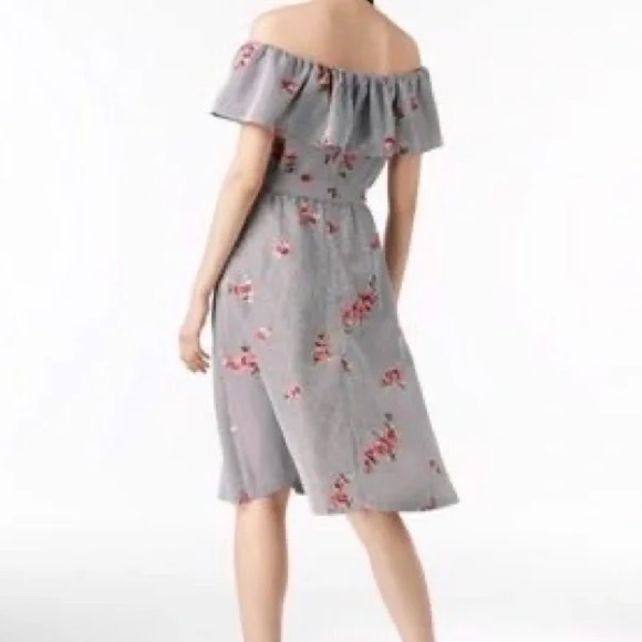 Calvin Klein - Embroidered Midi Striped Dress - Picture 2 of 5